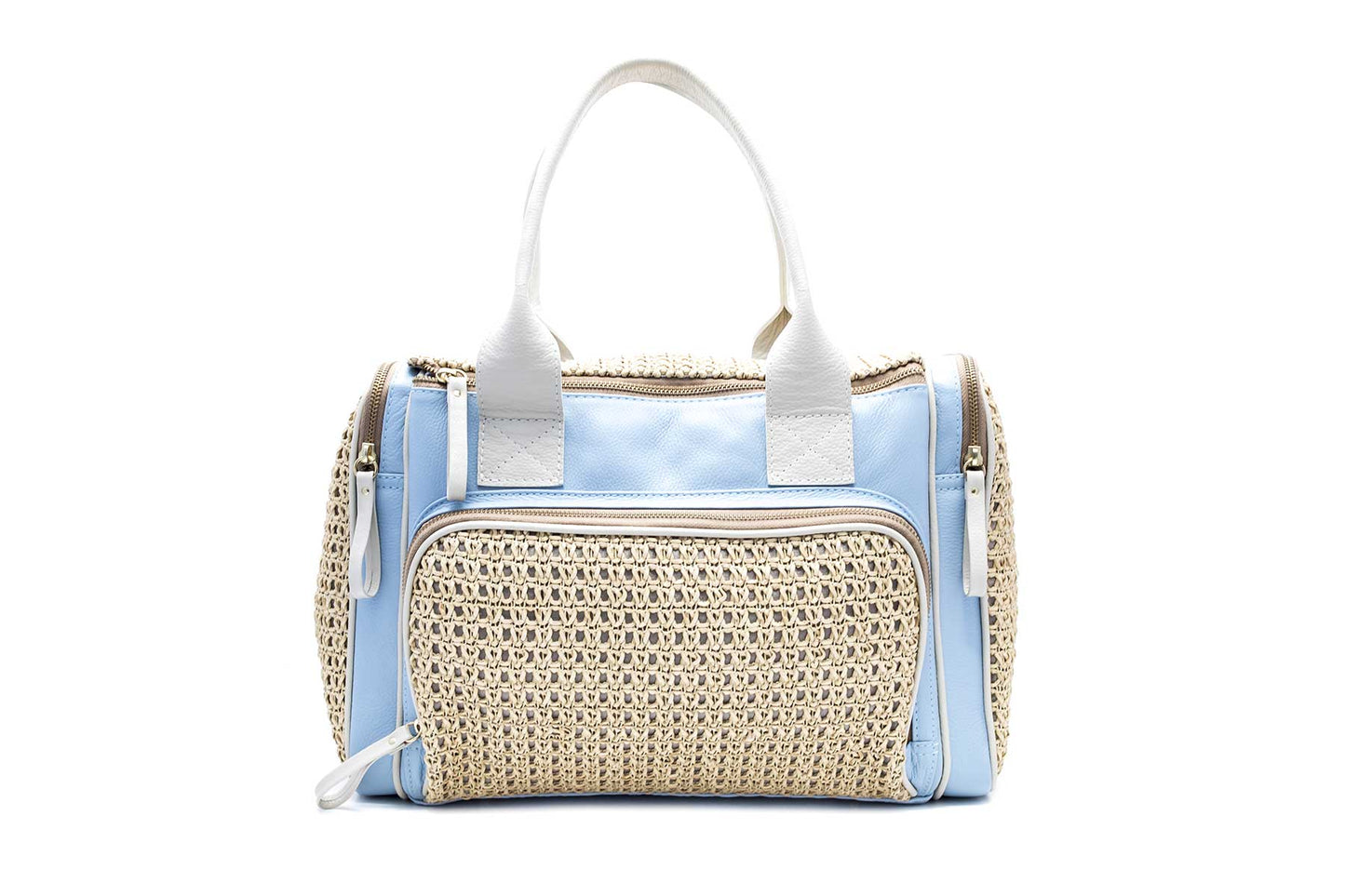 Bolsa Maternidade Azul Bebê c/ Off White