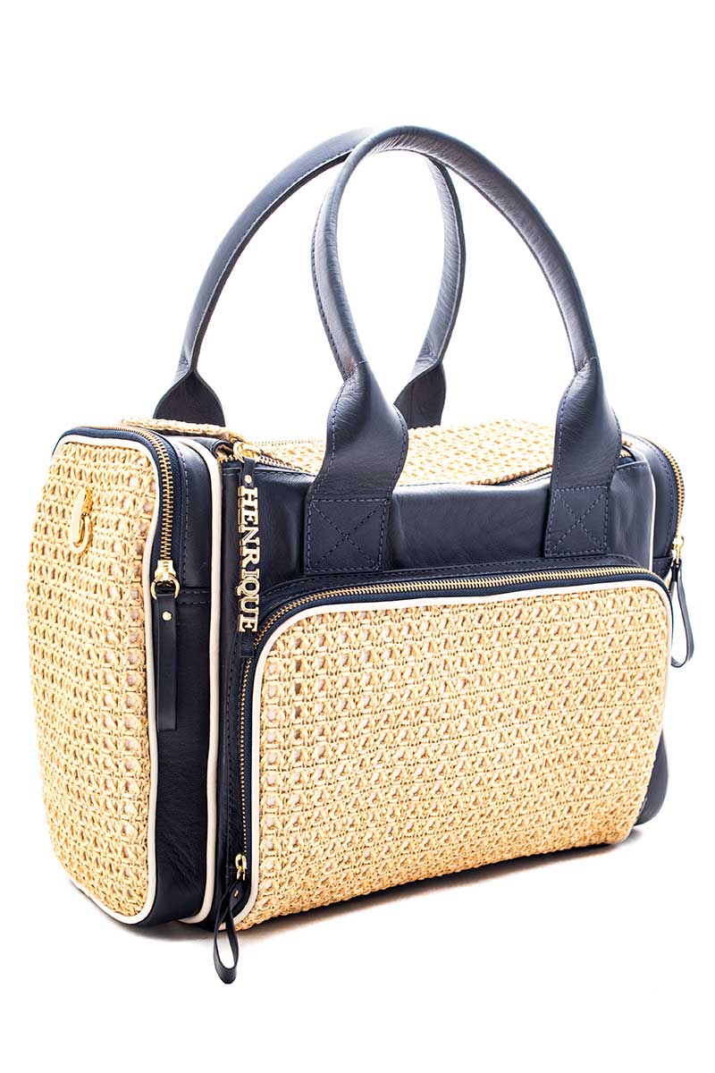 Bolsa Maternidade Azul Marinho c/ Off-White