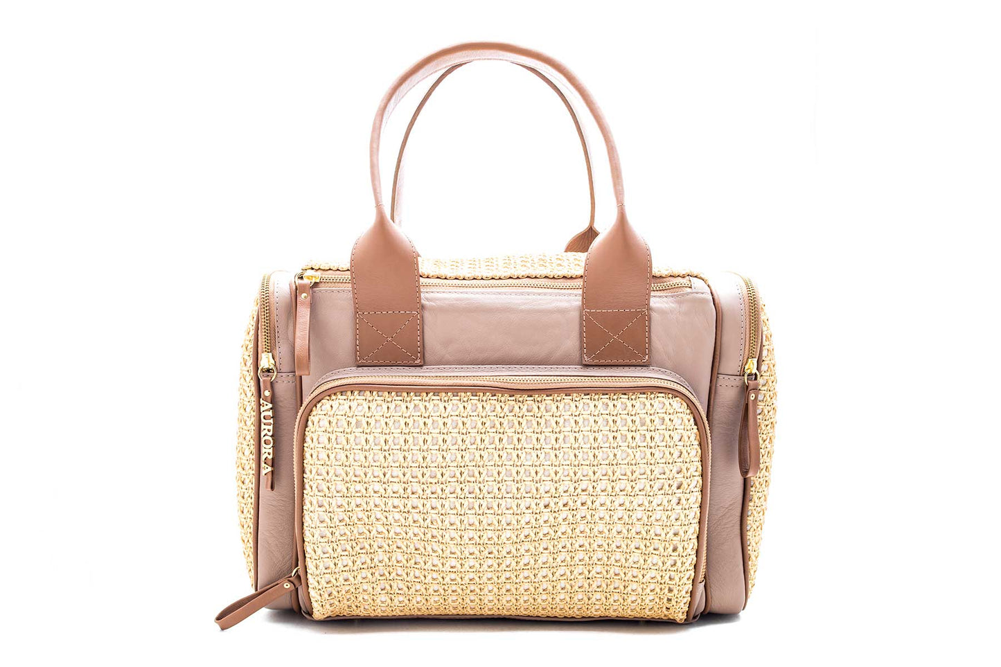 Bolsa Maternidade Bege Claro c/ Caramelo
