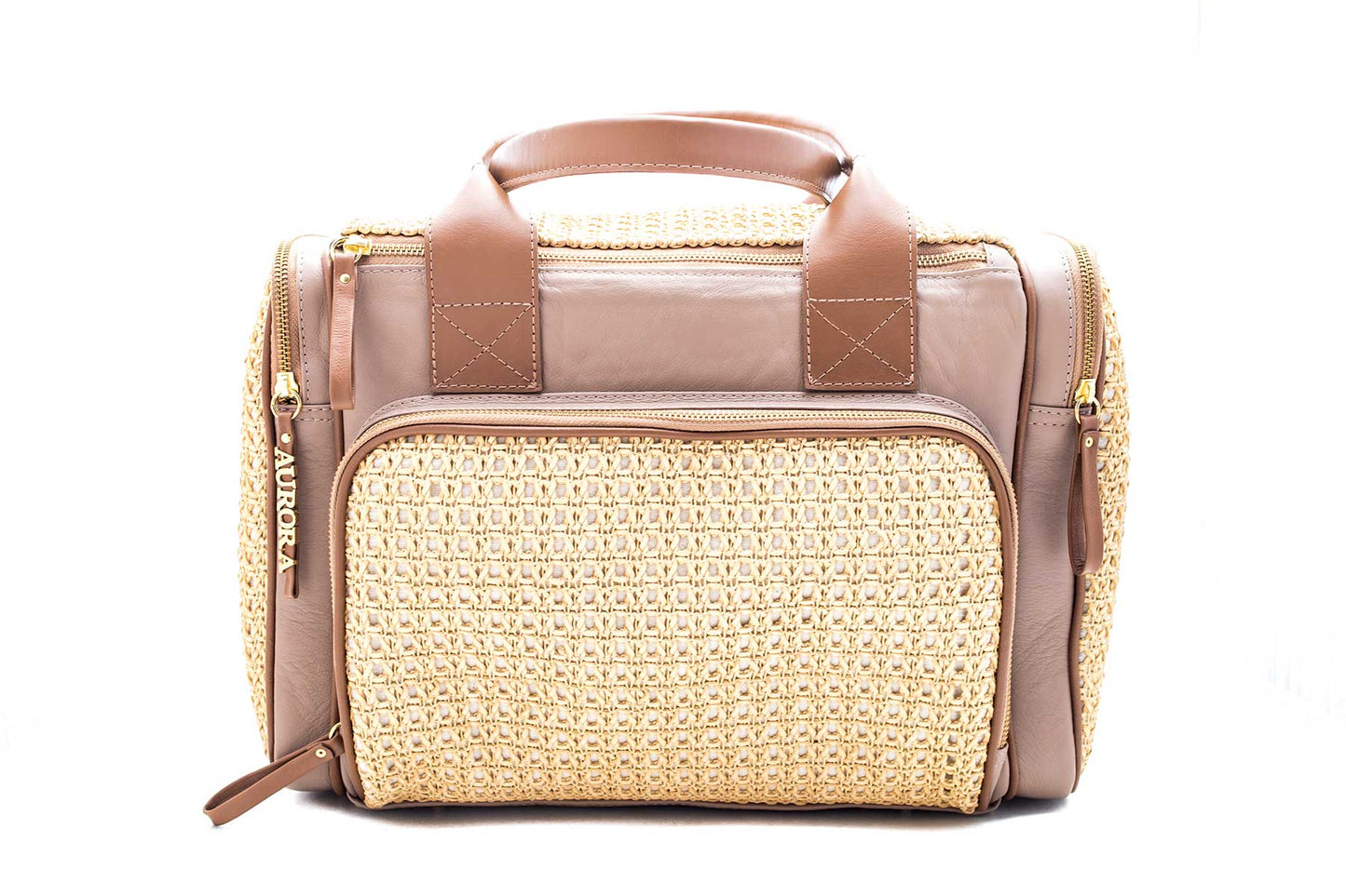 Bolsa Maternidade Bege Claro c/ Caramelo