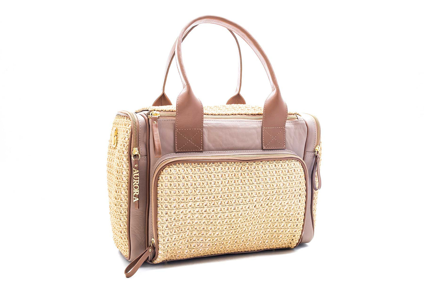 Bolsa Maternidade Bege Claro c/ Caramelo