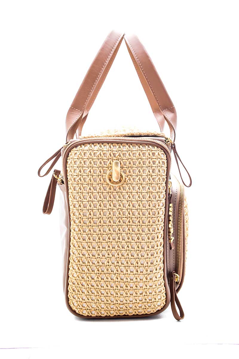 Bolsa Maternidade Bege Claro c/ Caramelo