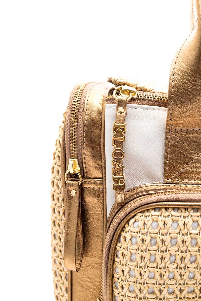 Bolsa Maternidade Bronze c/ Off-White