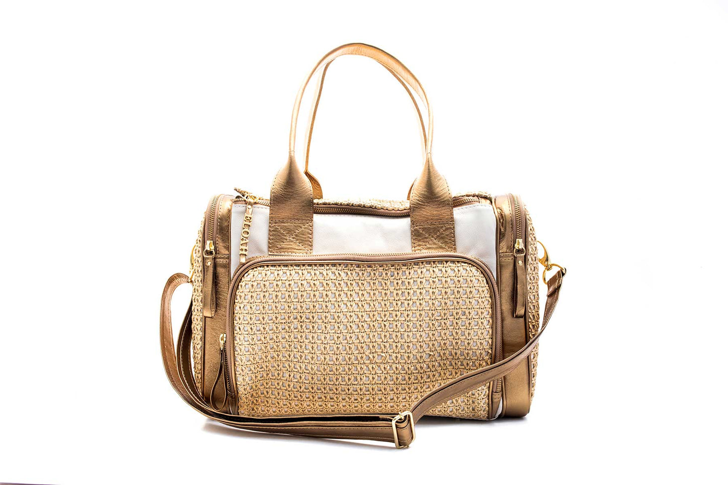 Bolsa Maternidade Bronze c/ Off-White