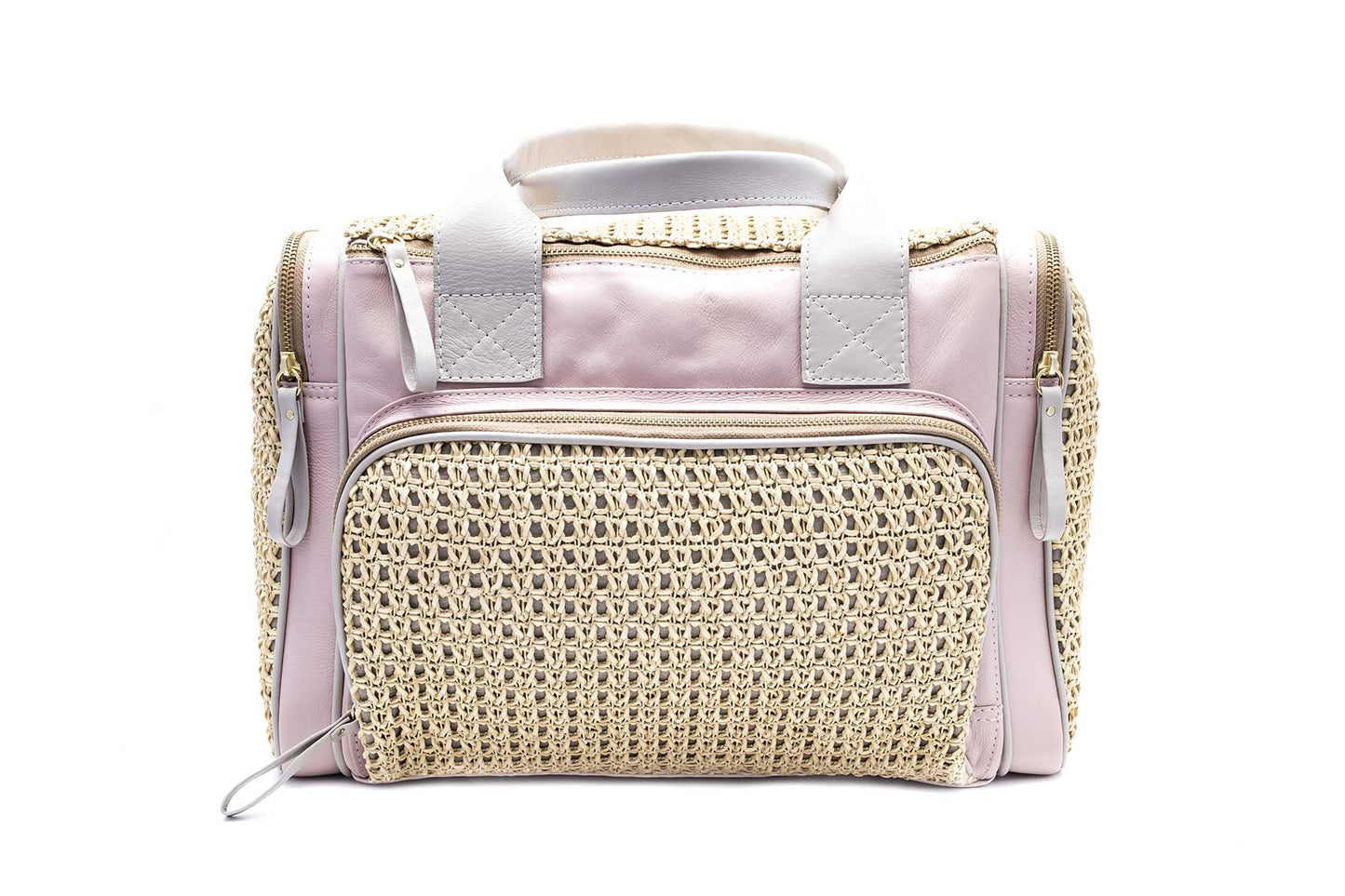 Bolsa Maternidade Rosa Bebê c/ Off White