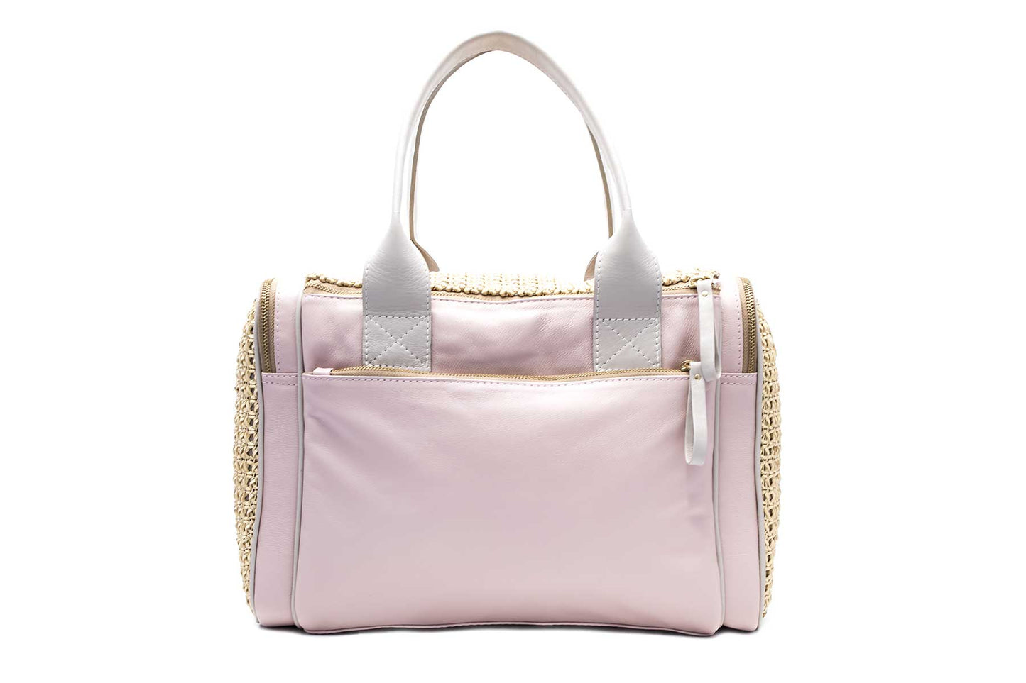 Bolsa Maternidade Rosa Bebê c/ Off White