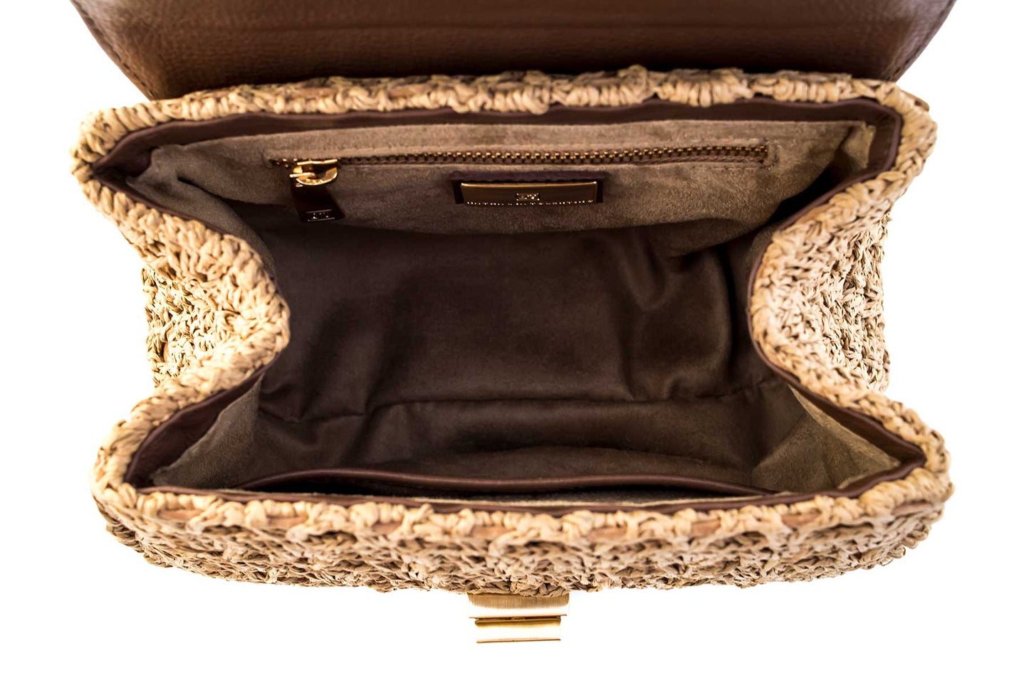 Bolsa Fabiana Crochê Caramelo
