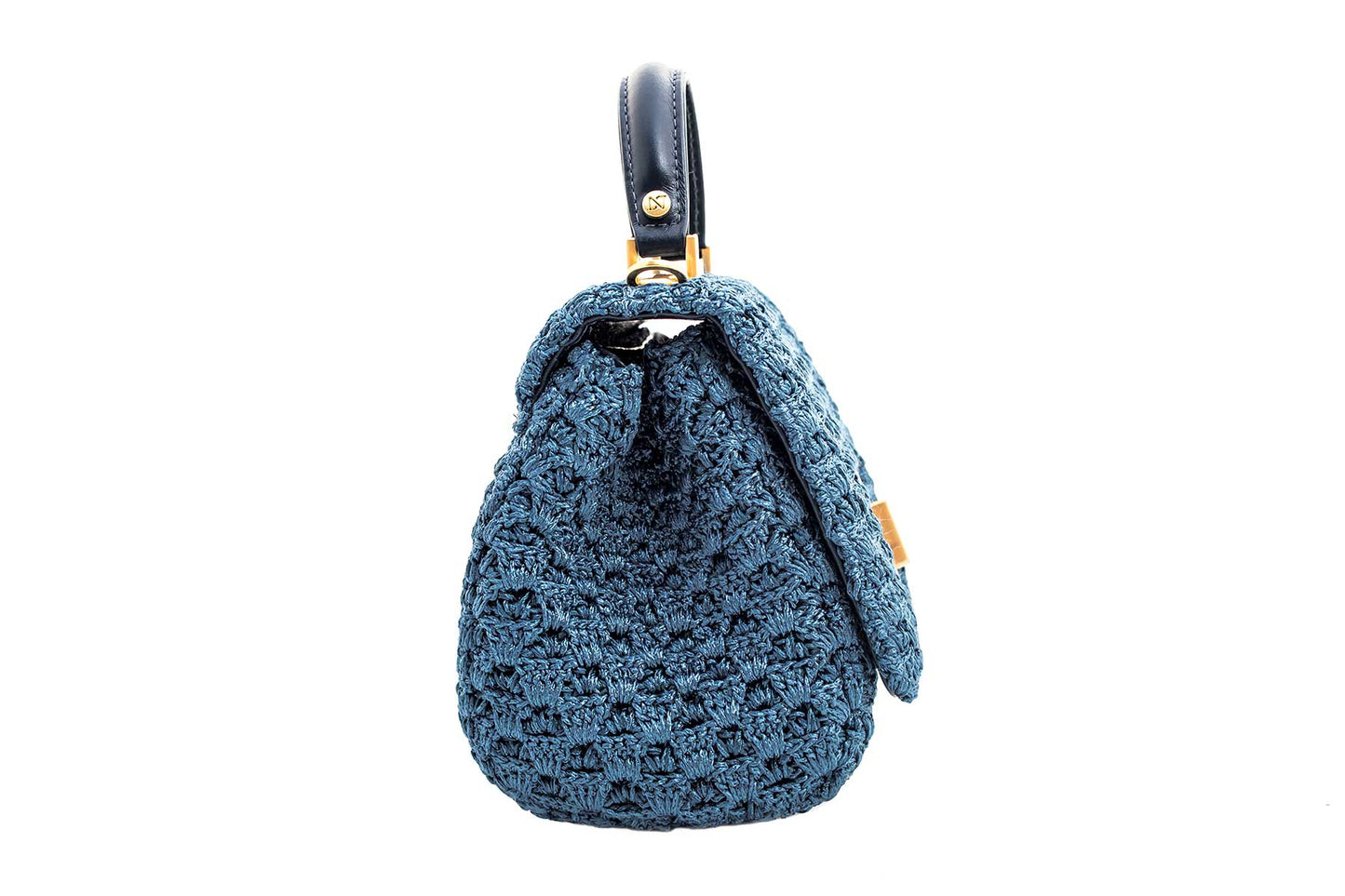 Bolsa Fabiana Mini Crochê Azul