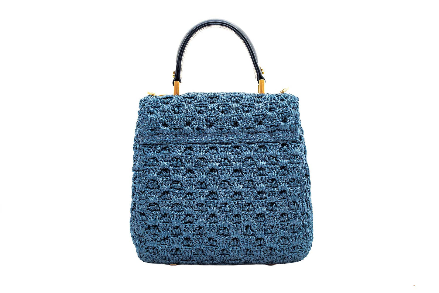 Bolsa Fabiana Mini Crochê Azul