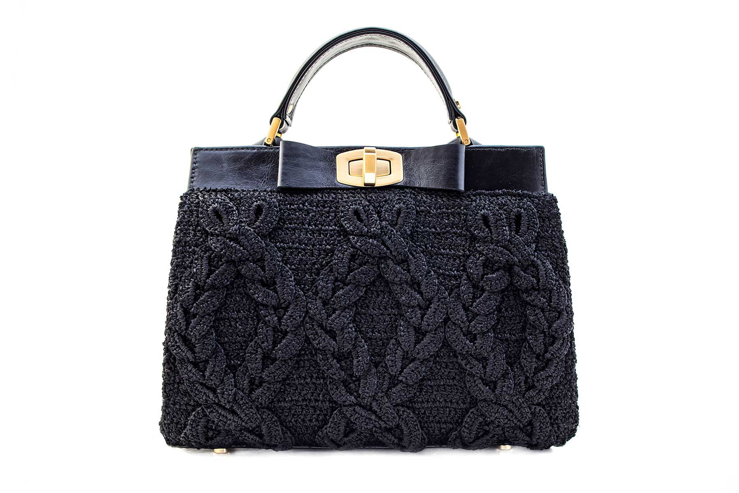Bolsa Lia Crochê Preta