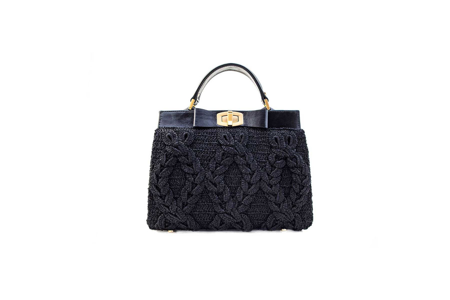 Bolsa Lia Crochê Preta