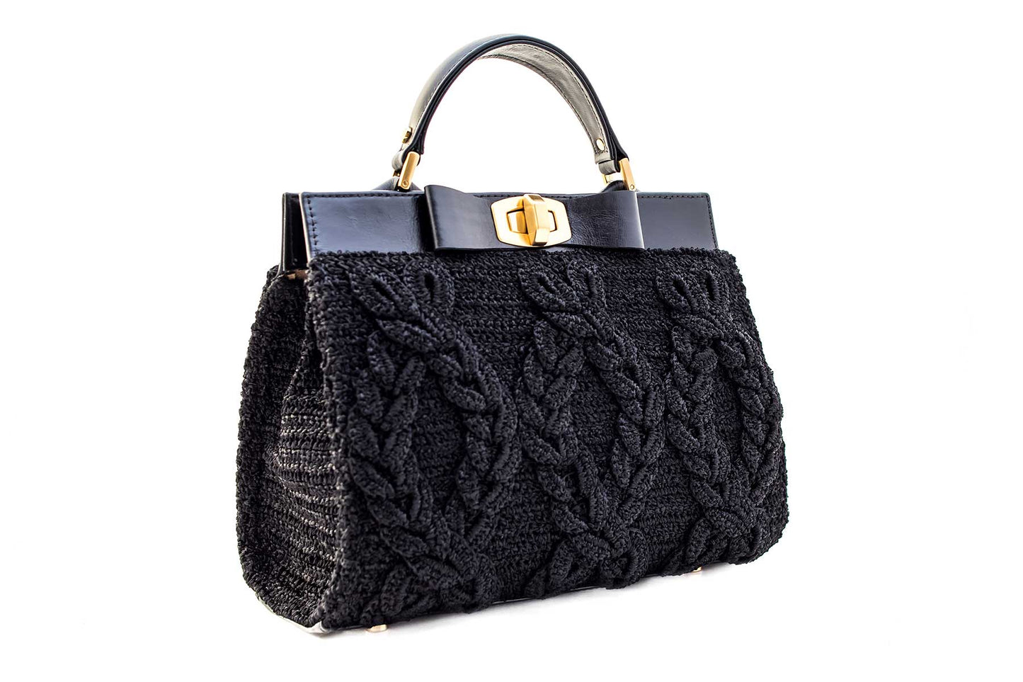 Bolsa Lia Crochê Preta