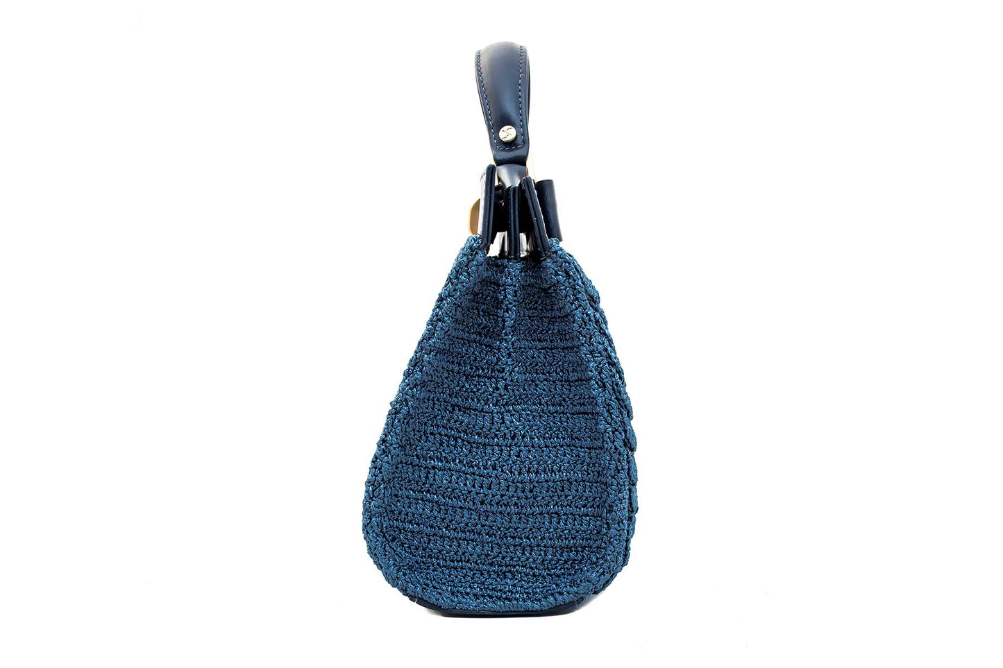 Bolsa Lia Mini Crochê Azul