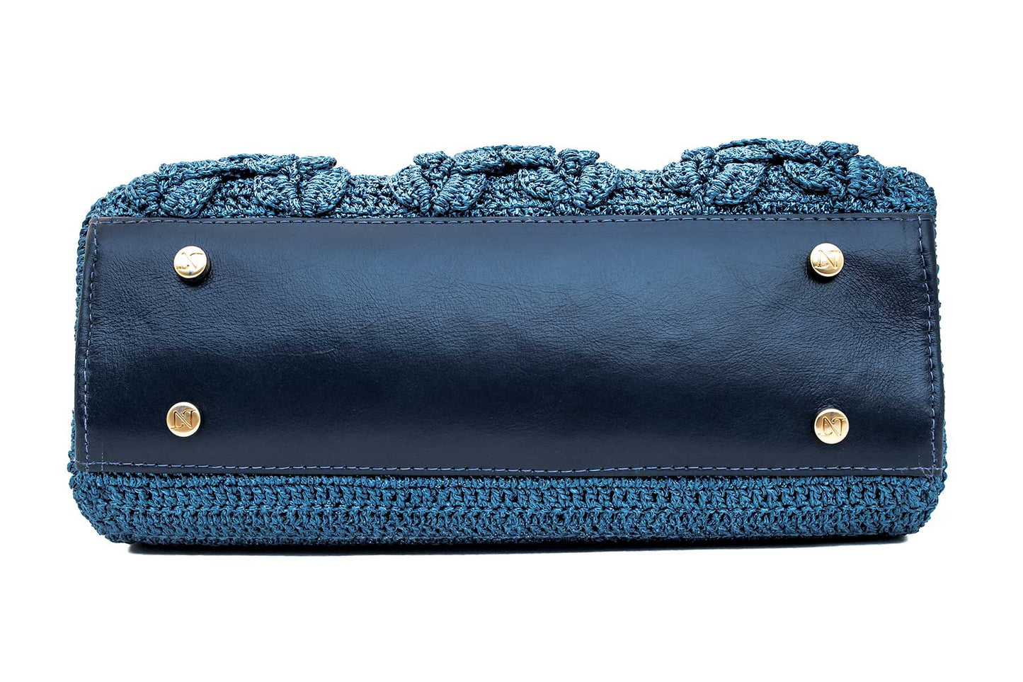 Bolsa Lia Mini Crochê Azul