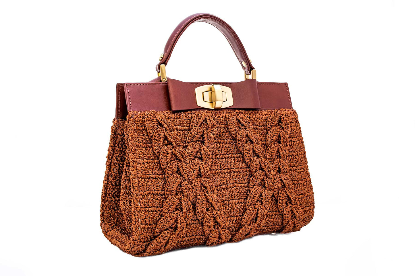 Bolsa Lia Crochê Canela