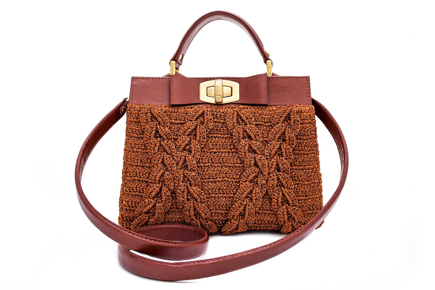 Bolsa Lia Crochê Canela