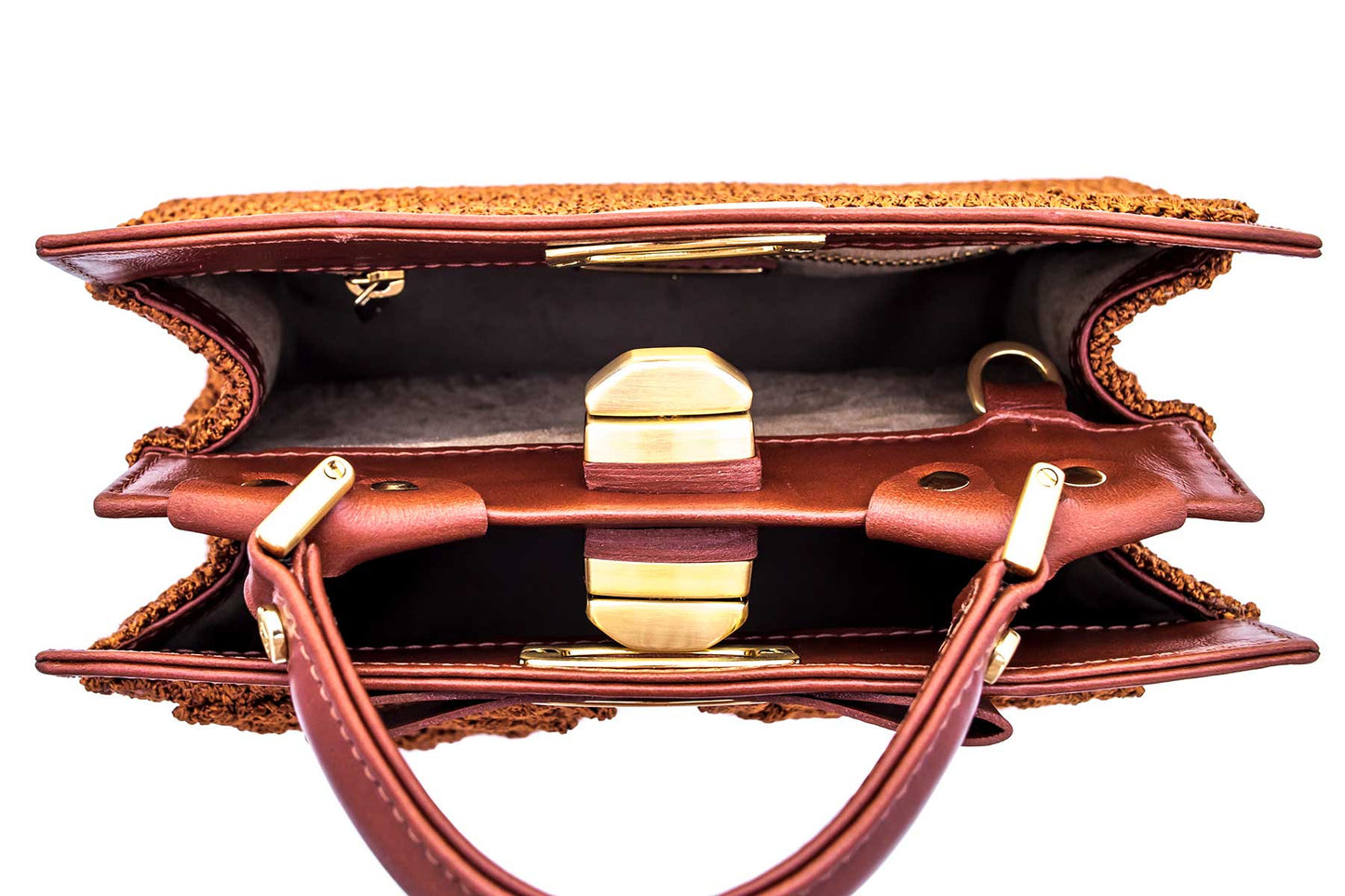 Bolsa Lia Crochê Canela