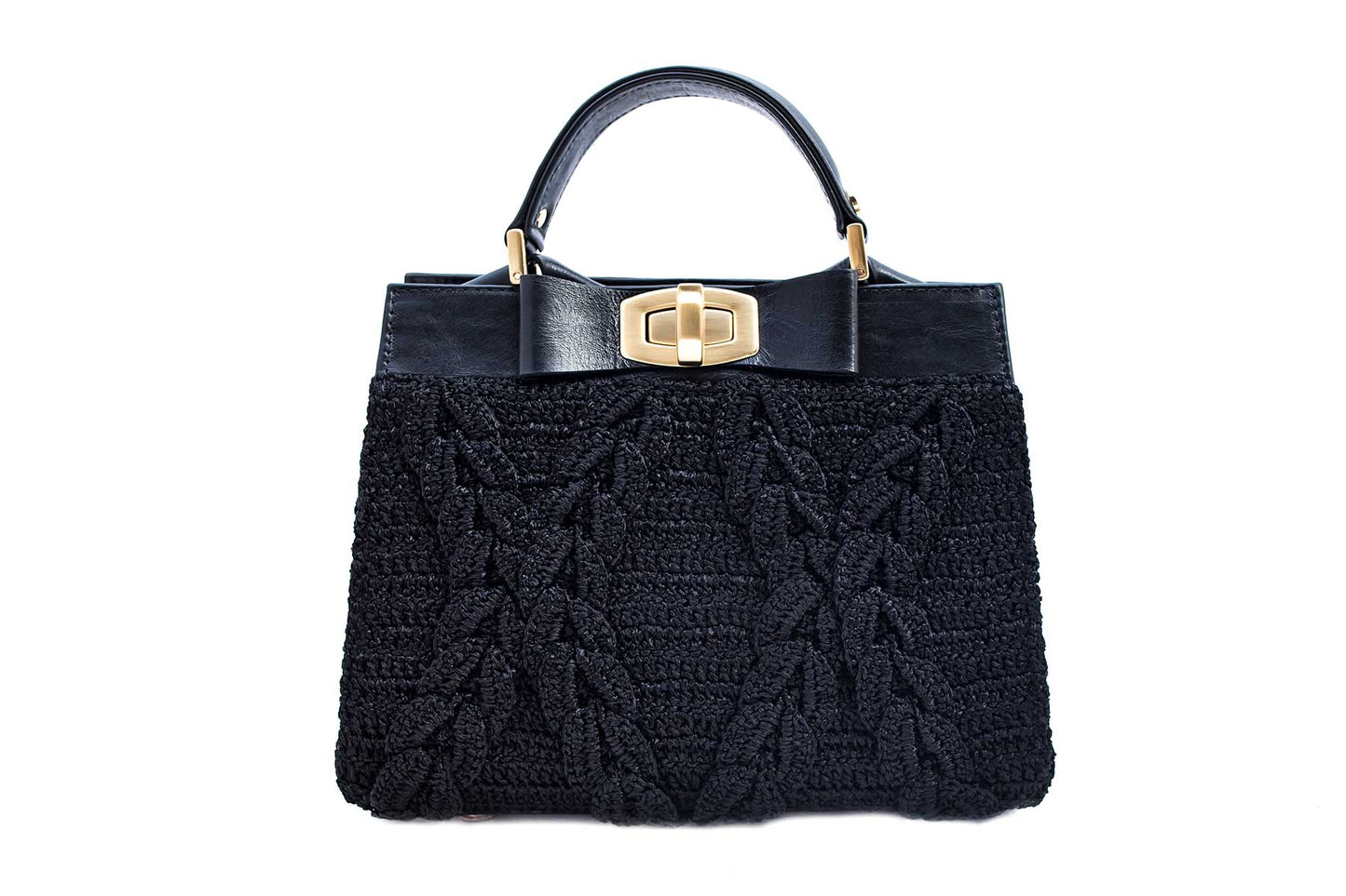 Bolsa Lia Mini Crochê Preta