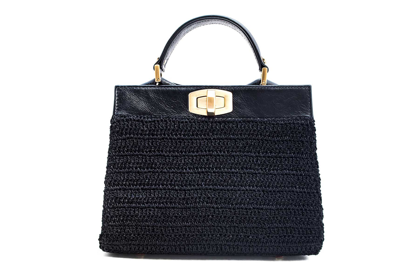 Bolsa Lia Mini Crochê Preta