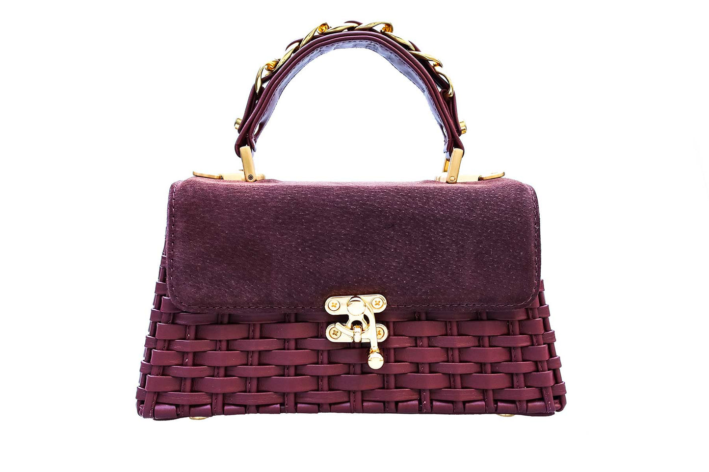 Bolsa Lu Rajão Camurça Bordô
