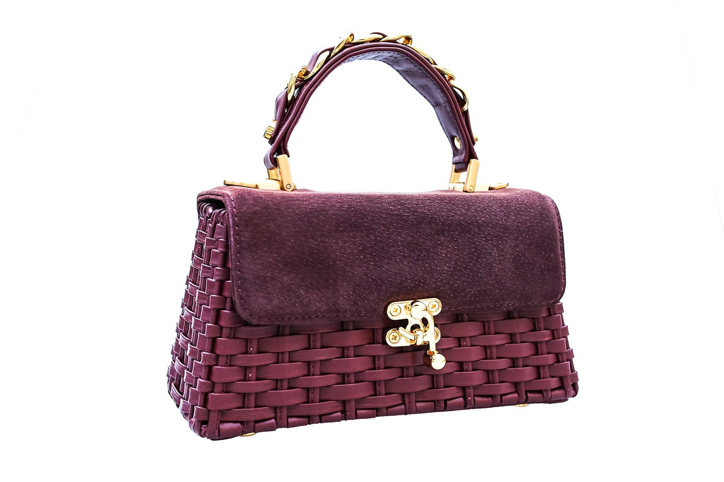 Bolsa Lu Rajão Camurça Bordô