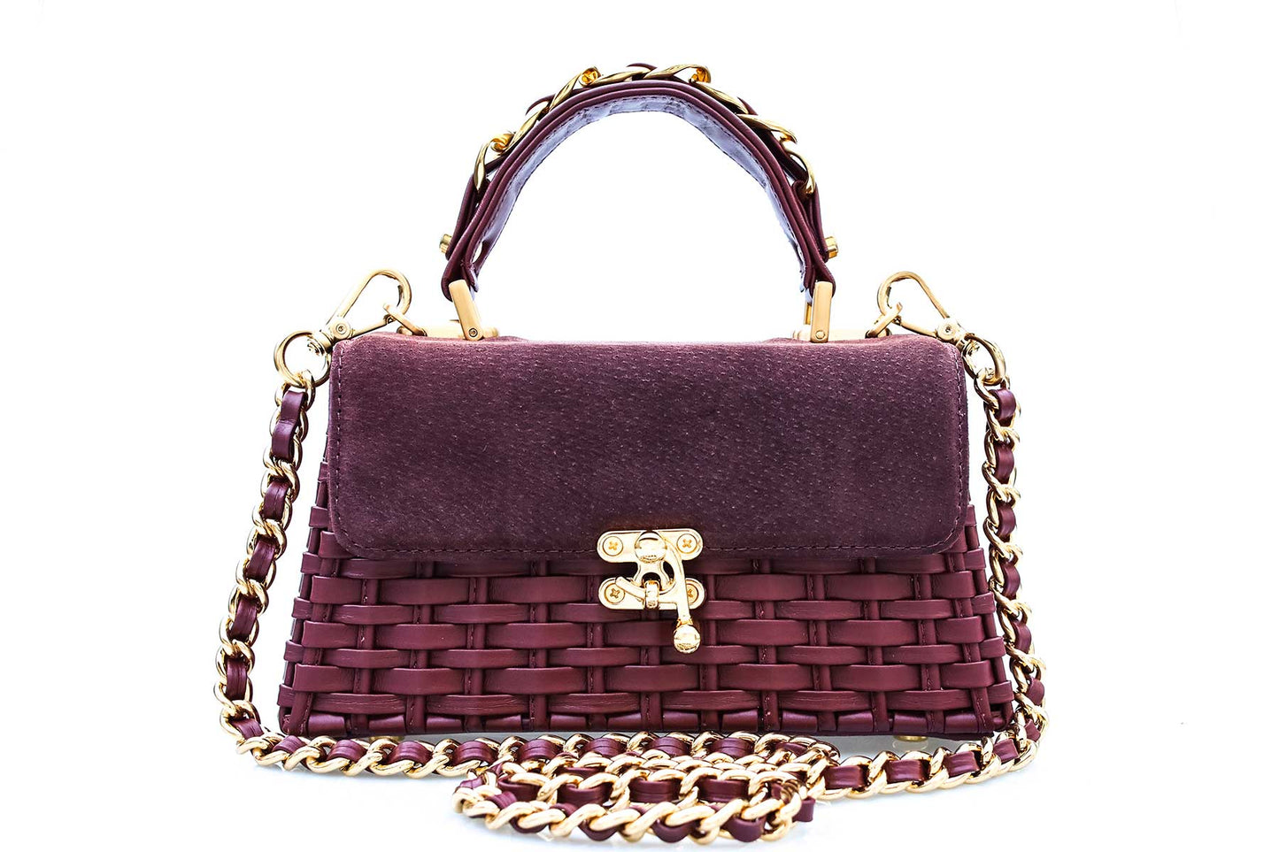 Bolsa Lu Rajão Camurça Bordô