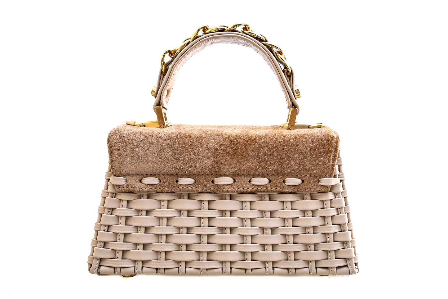 Bolsa Lu Rajão Camurça Creme