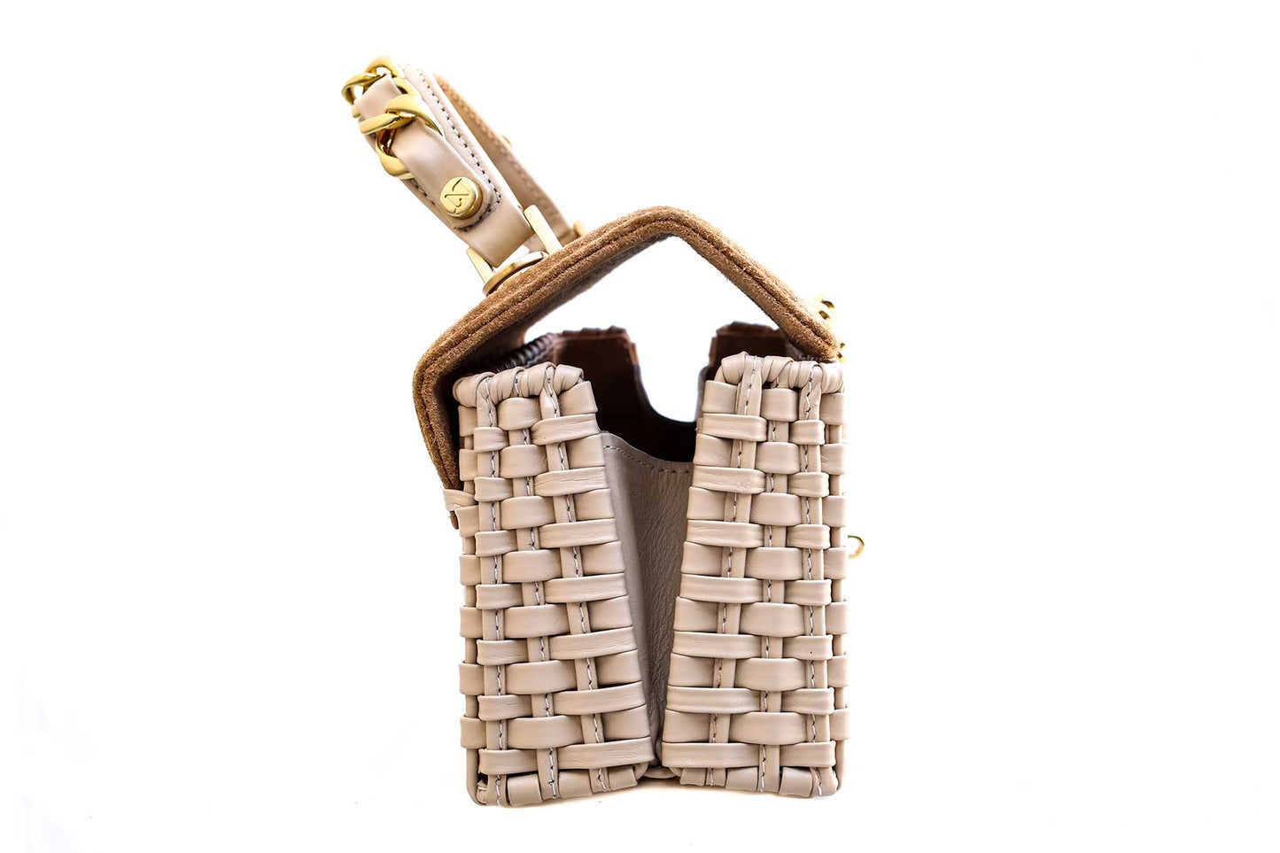 Bolsa Lu Rajão Camurça Creme