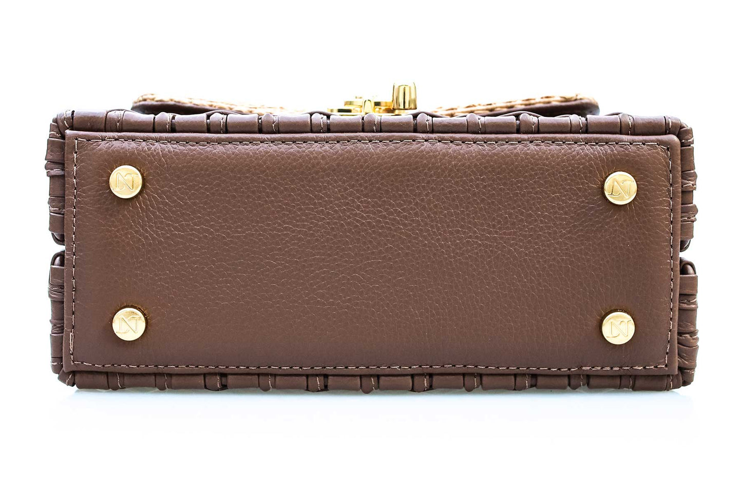 Bolsa Lu Rajão Ráfia Natural c/ Avelã