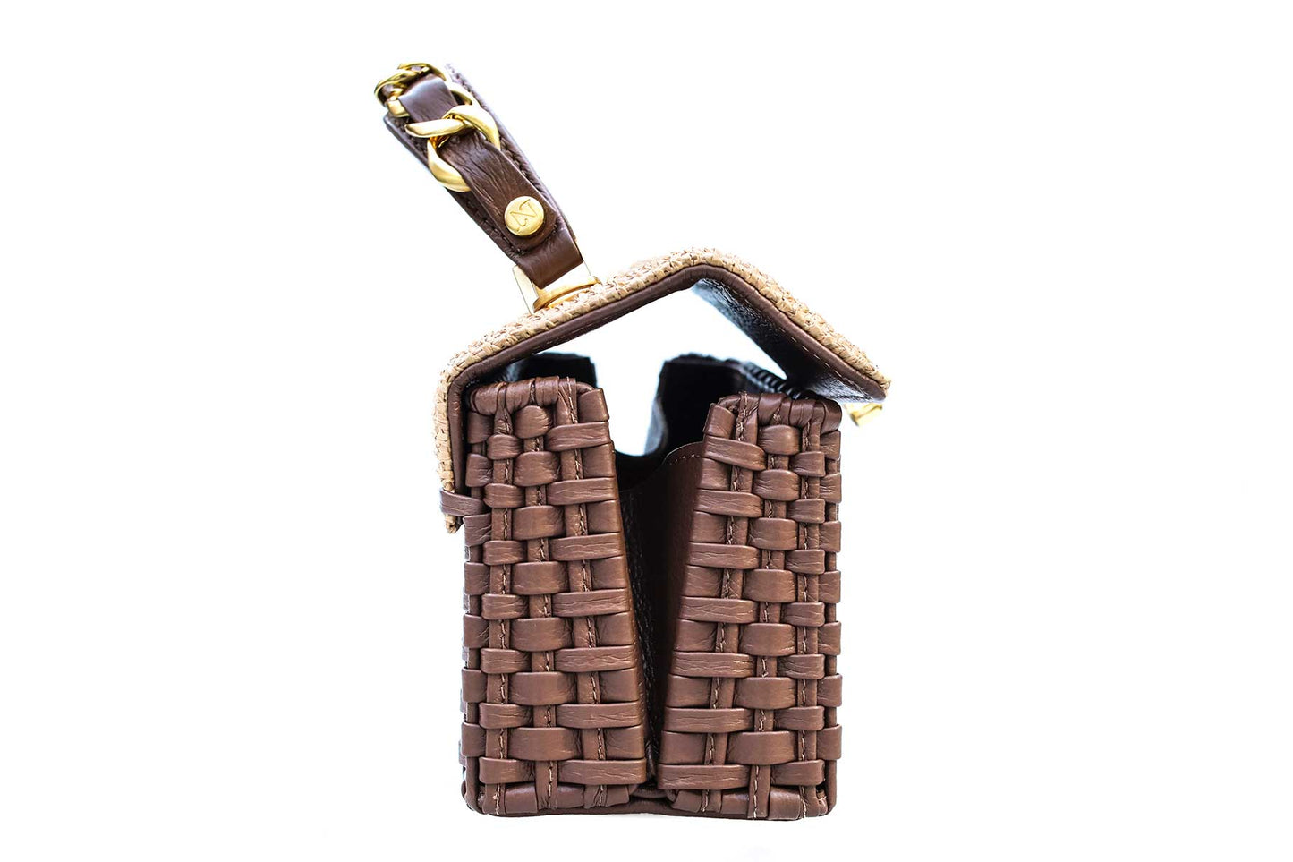 Bolsa Lu Rajão Ráfia Natural c/ Avelã