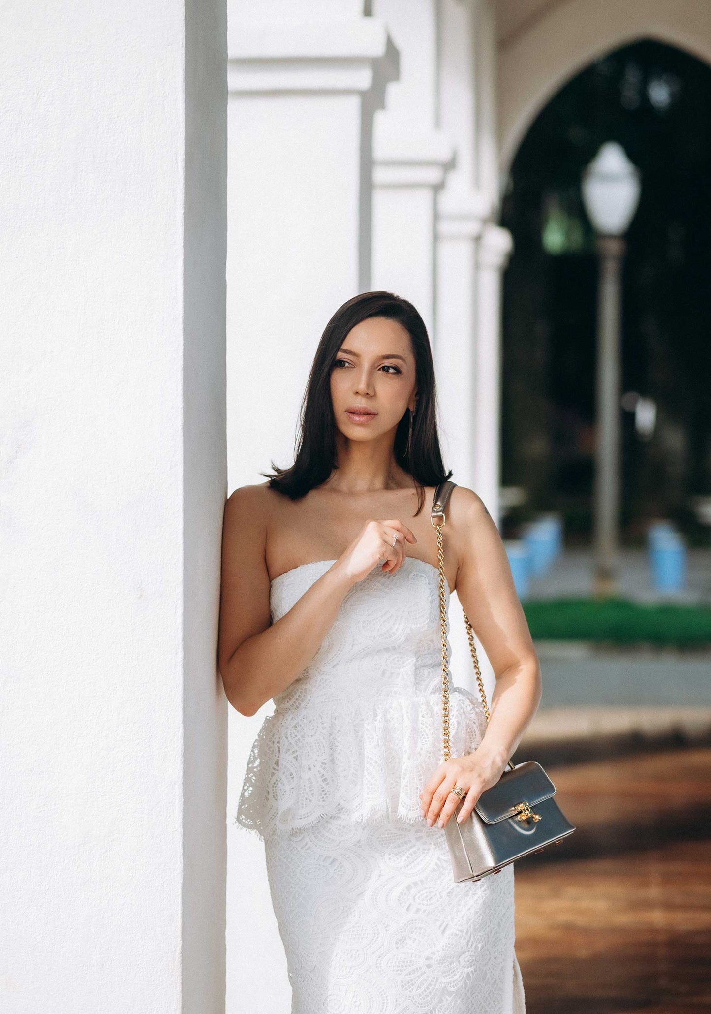 Bolsa Luciana Micro Prata Envelhecida
