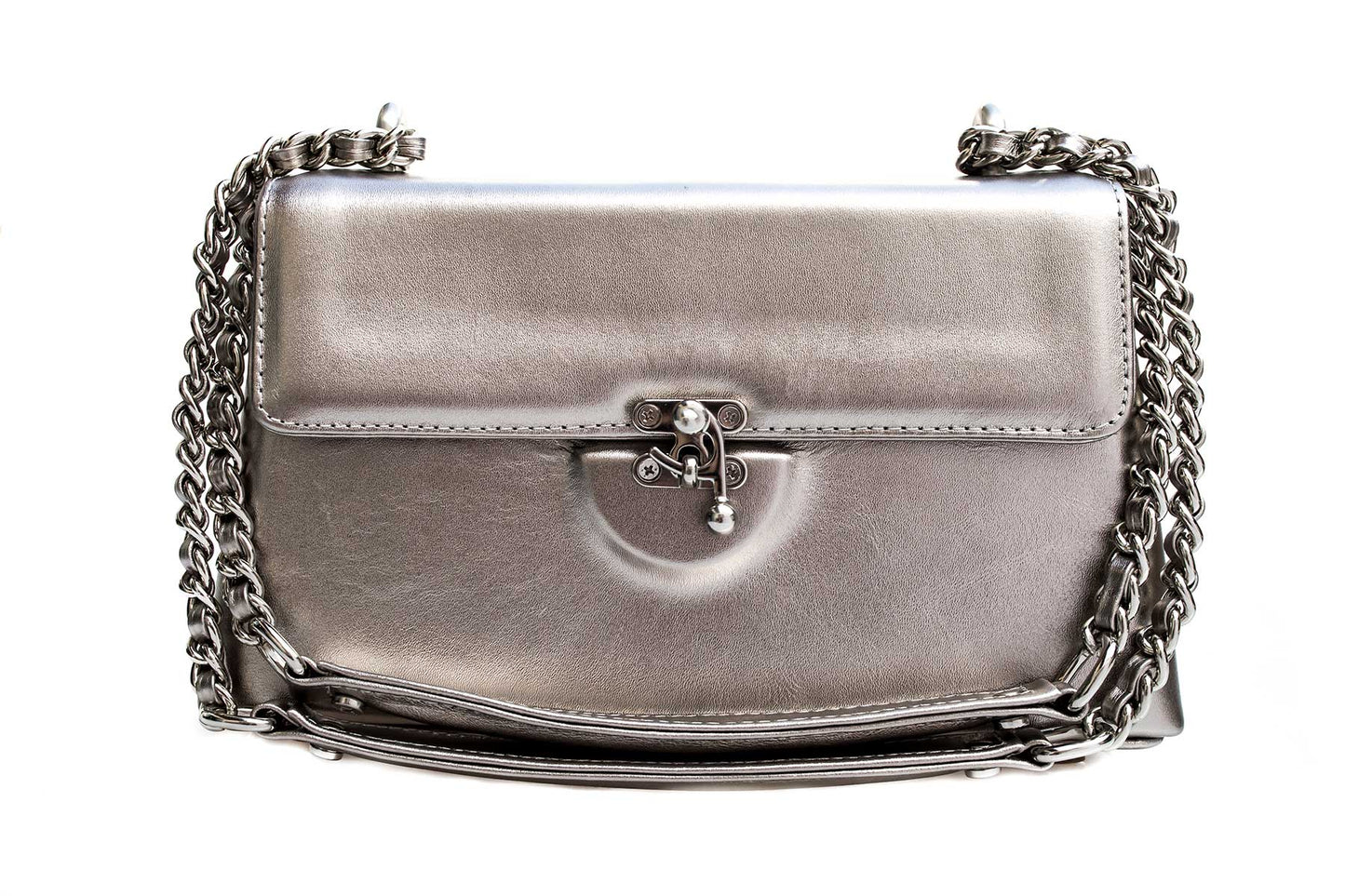 Bolsa Luciana Prata Envelhecida
