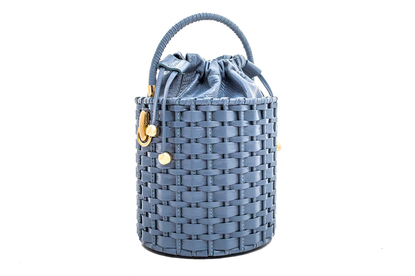 Bolsa Lucila Azul Bebê Verniz