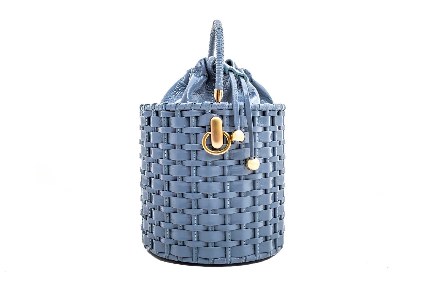 Bolsa Lucila Azul Bebê Verniz