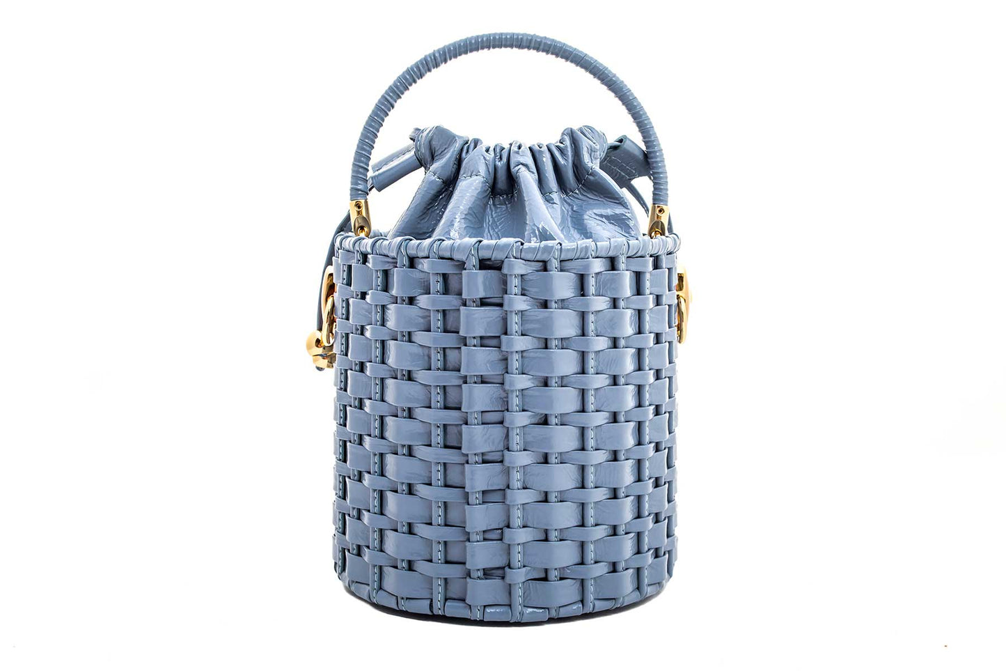 Bolsa Lucila Azul Bebê Verniz