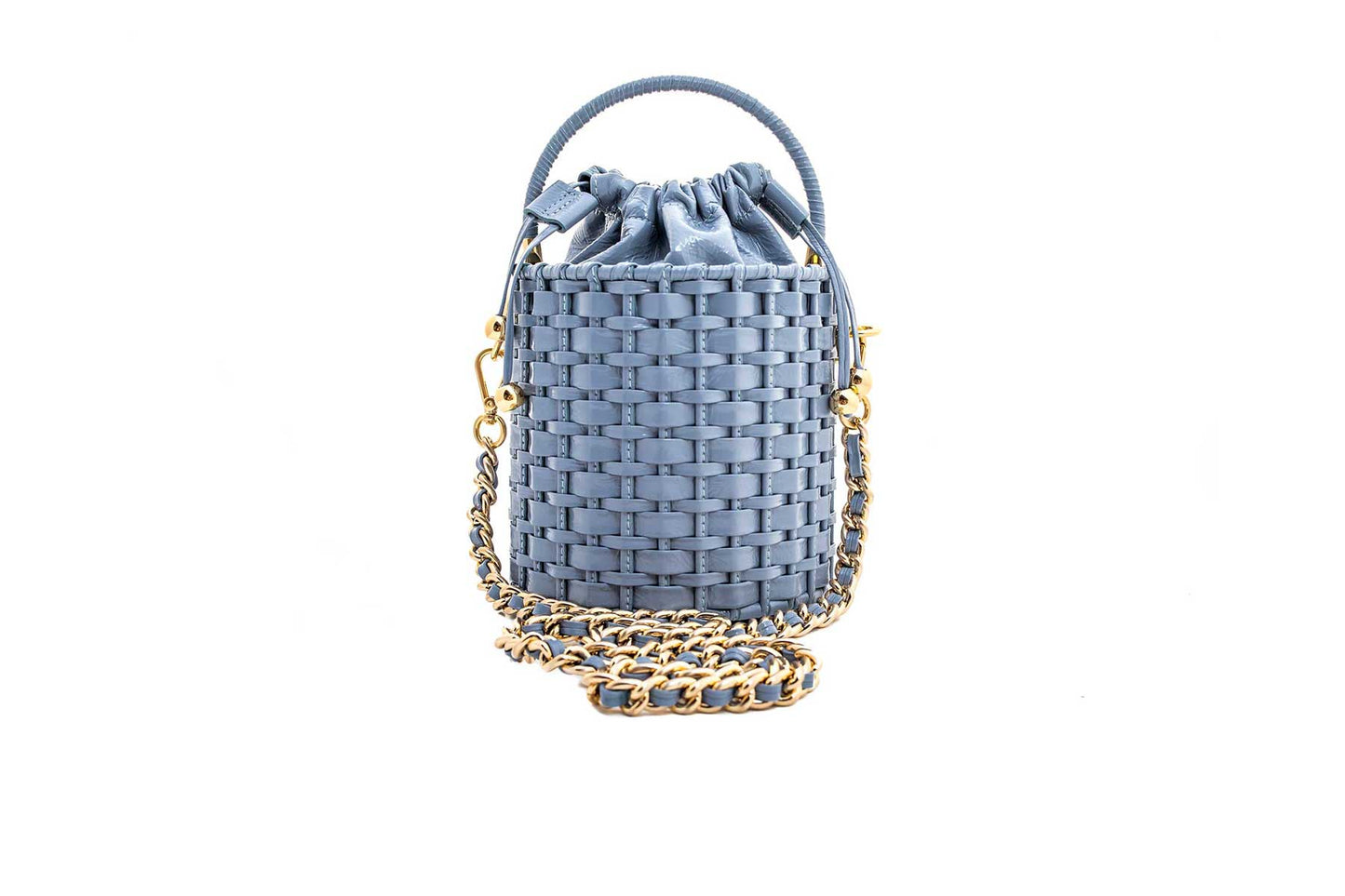 Bolsa Lucila Azul Bebê Verniz