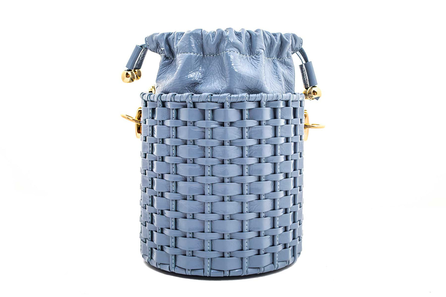 Bolsa Lucila Azul Bebê Verniz