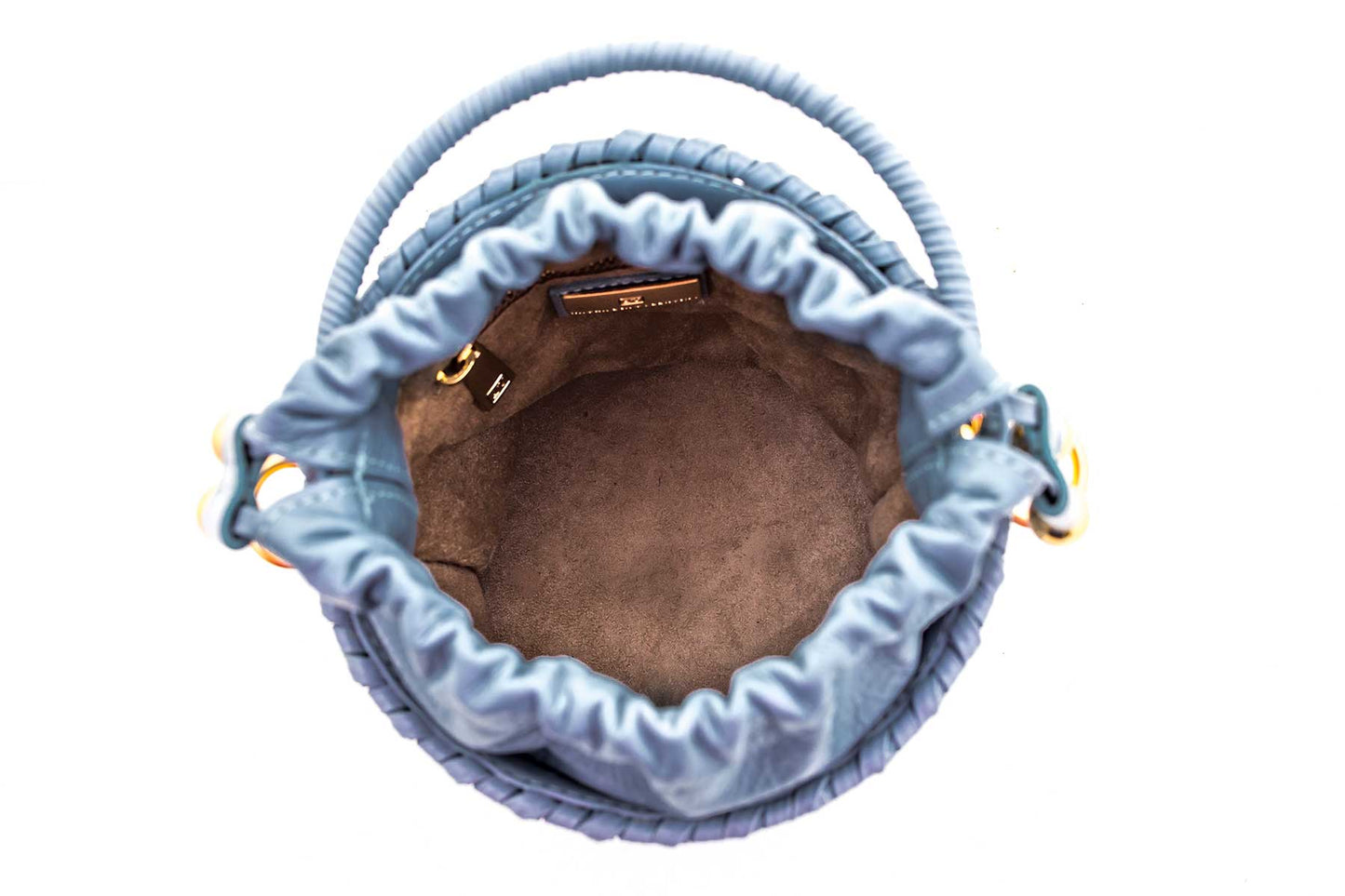 Bolsa Lucila Azul Bebê Verniz