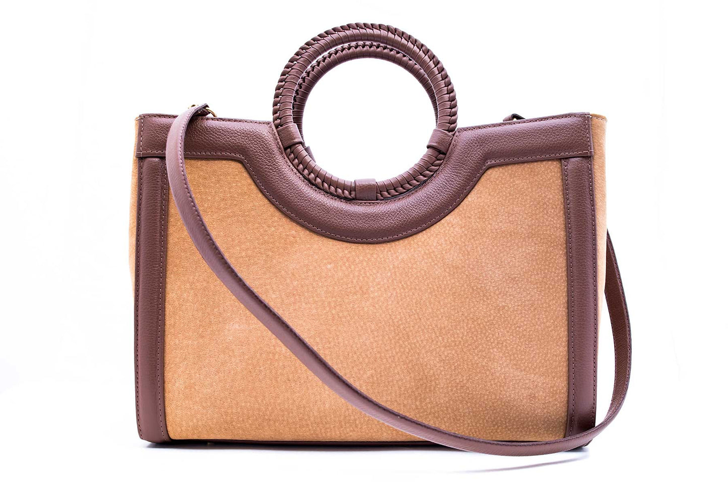 Bolsa Marcela Camurça Caramelo
