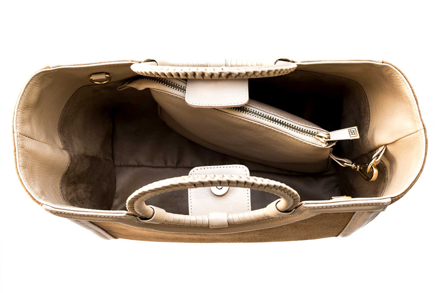 Bolsa Marcela Mini Camurça Creme