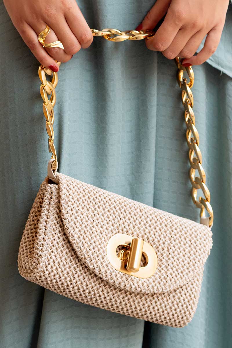 Bolsa Miriam Média Off-White