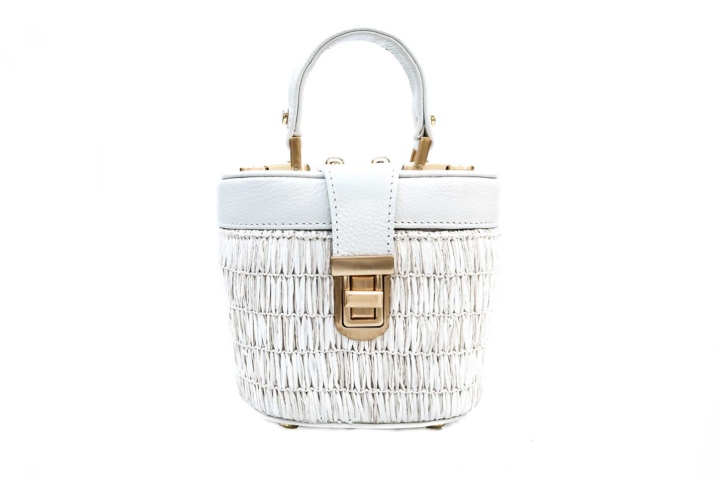 Bolsa Olga Micro Ráfia Natural Off-White