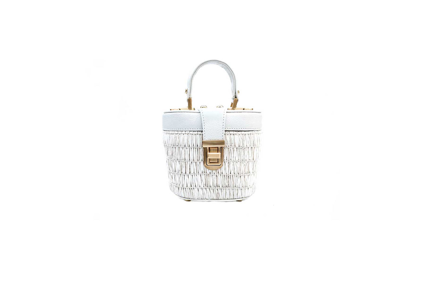 Bolsa Olga Micro Ráfia Natural Off-White