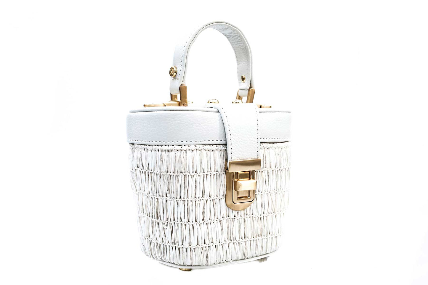 Bolsa Olga Micro Ráfia Natural Off-White