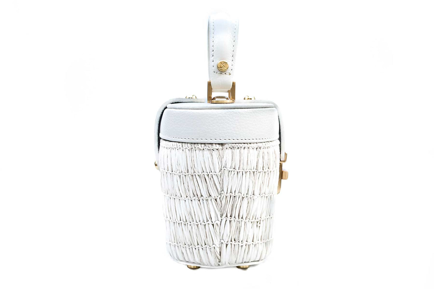 Bolsa Olga Micro Ráfia Natural Off-White
