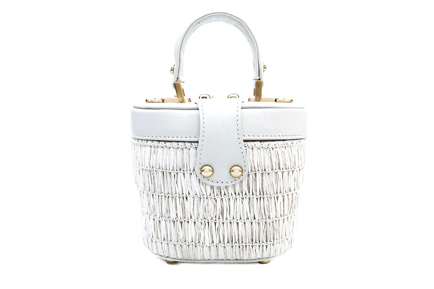 Bolsa Olga Micro Ráfia Natural Off-White