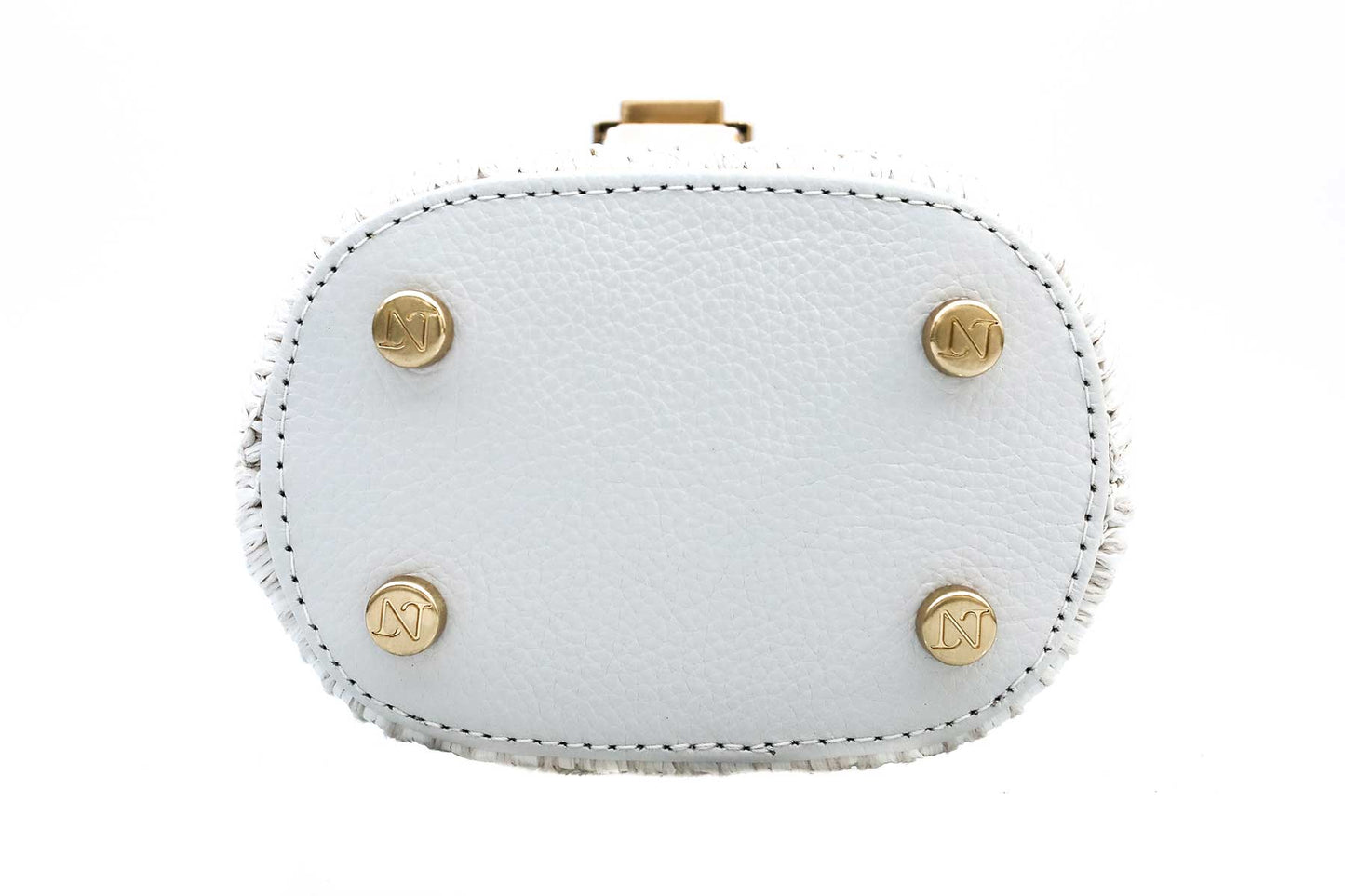 Bolsa Olga Micro Ráfia Natural Off-White