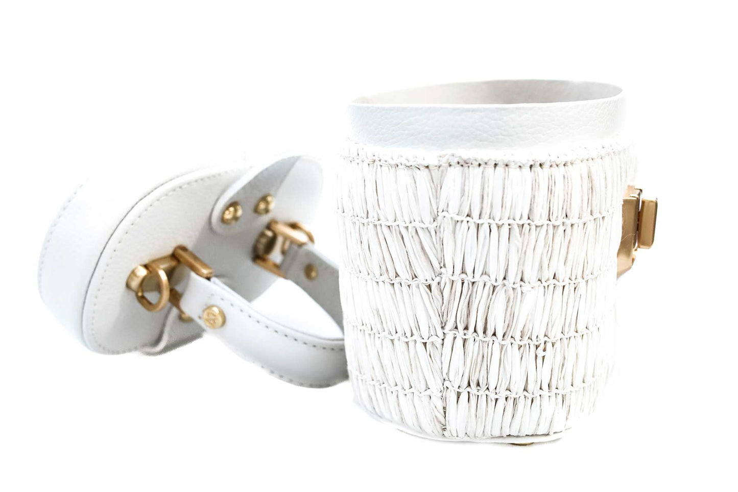 Bolsa Olga Micro Ráfia Natural Off-White