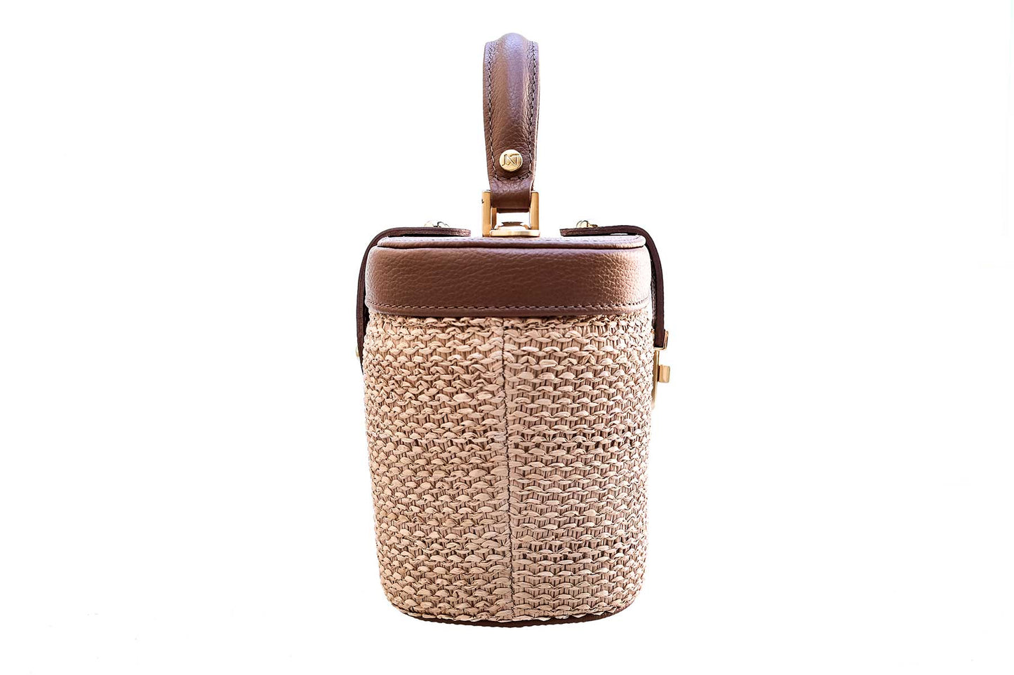 Bolsa Olga Mini Ráfia Natural c/ Avelã
