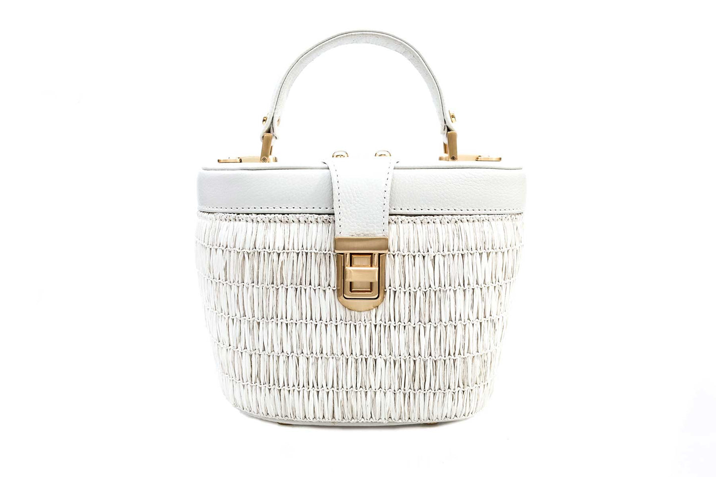 Bolsa Olga Mini Ráfia Natural Off-White